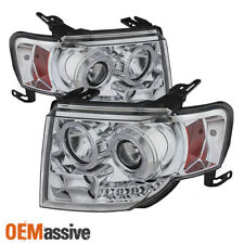 Fits 08-12 Escape Chrome Dual Halo DRL Daylight LED Strip Projector Headlights picture