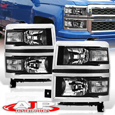 Black Housing Clear OE Style Headlight Lamps For 2014-2015 Chevy Silverado 1500 picture