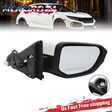 For Honda Civic 2016-2018 White Passenger Side Mirror Power Heated View Camera picture