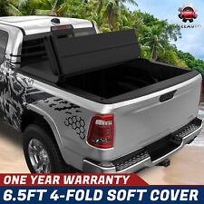 4-Fold 6.4/6.5FT Soft Bed Tonneau Cover FIT 02-23 Ram 1500 03-23 Ram 2500/3500 picture
