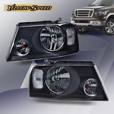 Black Headlights HeadLamps LH & RH Fit For 04-08 Ford F150 06-08 Lincoln Mark LT picture