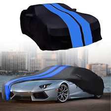 Blue/Black Indoor Car Cover Stain Stretch Dustproof For Lamborghini  Aventador picture