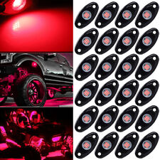 24pcs Red LED Rock Lights Underbody Trail Rig Glow Lamp Offroad SUV Pickup Truck picture