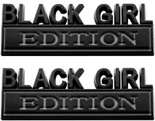 2x OEM Black Girl Edition Emblem Badge fits F series Silverado SUV Truck Black picture