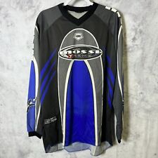 Vintage Mossi Racing Jersey Mens Large L Blue Long Sleeve Motocross MX picture