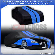 For Bugatti Veyron Satin Stretch Indoor Car Cover Dustproof Black/BLUE picture