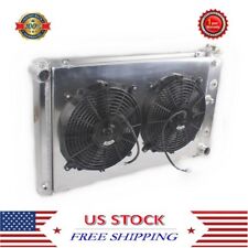3 Rows Radiator&Fans&Shroud For 1978-1987 Chevy El Camino Monte Carlo GMC G-BODY picture