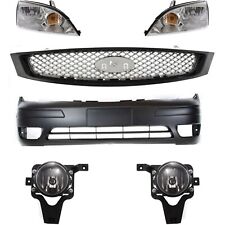 Bumper Cover Kit For 2006-07 Ford Focus Front With Fog Light Holes Provision 6pc picture