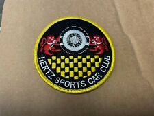 1960's HERTZ SPORTS CAR CLUB GT350H SHELBY MUSTANG ROUND BLACK GOLD LOGO PATCH picture