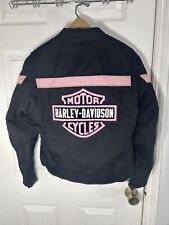Woman’s  Harley Davidson Motorcycle Riding Jacket Pink And Black Size S picture