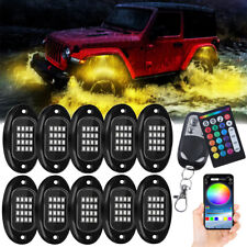 10 Pods RGB LED Rock Light Multicolor Neon Underglow Lighting For Jeep Wrangler picture