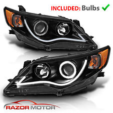 2012 2013 2014 Euro R8 LED Bar Halo Projector Headlights Pair For Toyota Camry picture