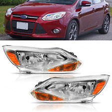Replacement Halogen Headlights Chrome Housing for 2012 2013 14 Ford Focus picture