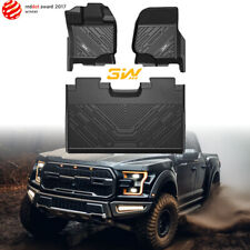 3W Front Rear Floor Mats For 2015-2023 Ford Raptor Ford F150 Super Crew Cab TPE picture