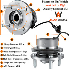 Pair Front Wheel Bearing Hub for Chevy Cobalt Saturn Ion Pontiac Pursuit G5 ABS picture