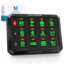 MICTUNING 12 Gang Switch Panel Kit Green Touch Led Lights Relays Circuit Control picture