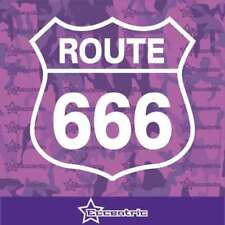 Route 666 Decal Interstate Sign Sticker Car Window Truck Evil Devil Vinyl picture