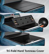 4.6ft Hard Tonneau Cover Tri-Fold For 2022 2023 Ford Maverick Truck Bed w/Lights picture