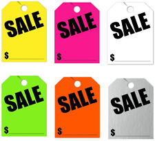 50 Pack Jumbo Car Dealer Sale Mirror Hang Tags You Choose Color picture