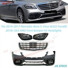 For 14-17 Mercedes Benz S Class W222 Facelift 18+ S63 AMG Front Bumper+Headlight picture