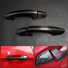 2x Real Carbon Fiber Exterior Door Handle Cover Trim For Ford Mustang 2015-2019 picture