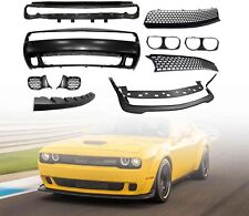 For 2015-2023 Dodge Challenger Hellcat Style Full Front Bumper W/Lip+Grille picture