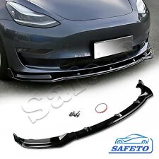Glossy Black Front Lip Fits for 2017-2022 Tesla Model 3 picture