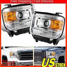 For 14-2015 GMC Sierra 1500 15-19 2500HD 3500HD Chrome Projector Headlights 2Set picture