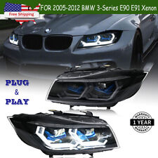 LED Xenon Headlights Fits 2005-2012 BMW 3-Series E90 E91 Front lamps Assembly picture