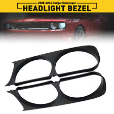 For 2008-2014 Dodge Challenger Headlight Bezel Set of 2 Left and Right Side picture