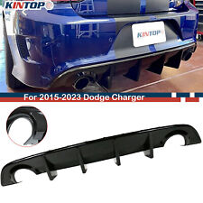 Fits 15-2024 Dodge Charger SRT Gloss Black OE Style Rear Bumper Valance Diffuser picture
