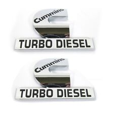 2x OEM Cummins Turbo Diesel HIGH OUTPUT Emblem fits F Chrome picture