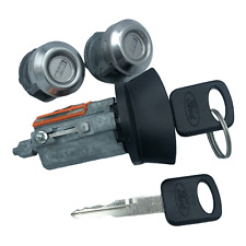 Ford Ignition Key Switch Lock Cylinder & Door Pair Tumbler Barrel Set 2 Keys picture