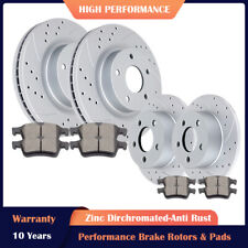 Front Rear Slotted Brake Rotors and Pads for 2012 2013 2014 -2018 Ford Focus Kit picture