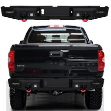 Vijay For 2014-2021 Tundra Textured Rear Bumper with 4xLED Lights and D-Rings picture