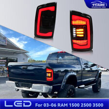 For 02-06 Dodge Ram 1500 Smoke Tail Light 03-06 2500 Brake Lamp LED Sequential picture