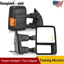 Tow Mirrors for 08-16 Ford F250 F350 F450 Super Duty Power Heated Turn Signal picture