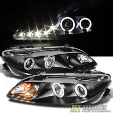 Black 2003-2006 Mazda 6 Mazda6 LED Halo DRL Projector Headlights Headlamps Pair picture