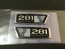 S281 EMBLEMS OF SALEEN 281 EMBLEM NEW NEVER INSTALLED CHROME BLACK /White -1PAIR picture