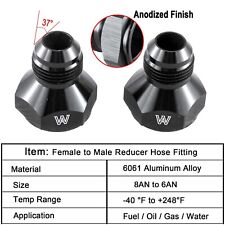2 Pcs 8 AN Female to 6AN Male Flare Reducer Hose Fitting Adapter picture