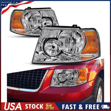 FOR 03-06 FORD EXPEDITION CHROME REPLACEMENT LAMP HOUSING AMBER CORNER HEADLIGHT picture