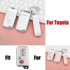 Zinc Alloy Leather Car Key Fob Case Cover Bag For Toyota Camry Avalon Highlander picture