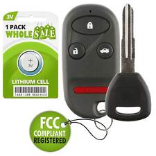 Replacement For 1999 2000 2001 2002 2003 Acura TL Key + Fob Remote Alarm picture