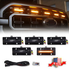 5PCS Front Grille Lights LED Amber For 2021-2023 Ford F150 XL/XLT/XLT Sporting picture