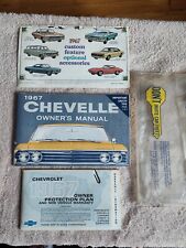 VINTAGE (1967) CHEVELLE OWNERS MANUAL with Booklets and CHEVROLET Glove... picture