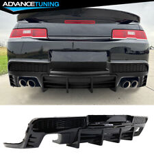 Fits 14-15 Chevy Camaro Ikon Style Gloss Black Rear Bumper Diffuser - PP picture