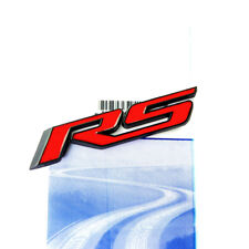 1x Red RS Emblem Badge Sticker 3D For Camaro Chevy GM series New Black FU picture