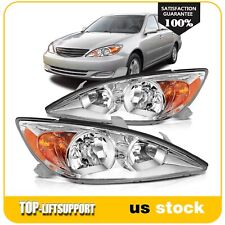 For 2002 2003 2004 Toyota Camry Headlights Assembly Chrome Housing Left+Right picture