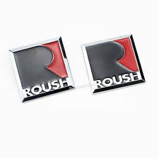 2x SQUARE R ROUSH Emblem Metal Side Fender Badge Stickers For Mustang FOCUS picture