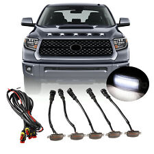 5pcs For Toyota Tundra 2008-2022 Front Grille White LED Light Raptor Style Grill picture